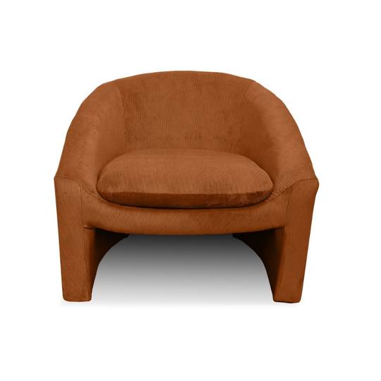 Shackelton Corduroy Occasional Chair - Rust